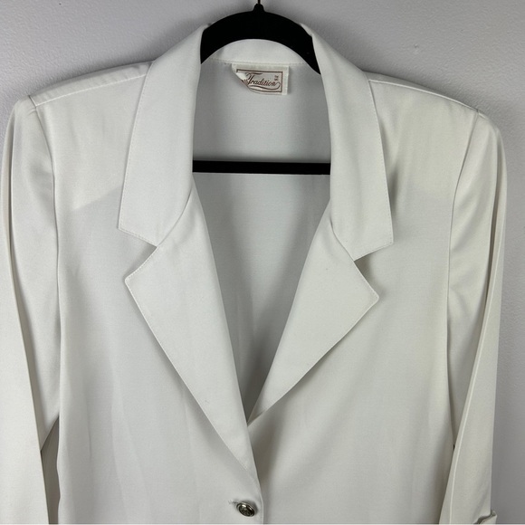 Vintage Tradition Classic White Blazer Jacket Retro Size 10 - Picture 3 of 14